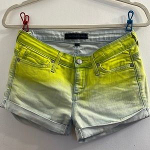 Neon Yellow Juicy Couture Jean Shorts